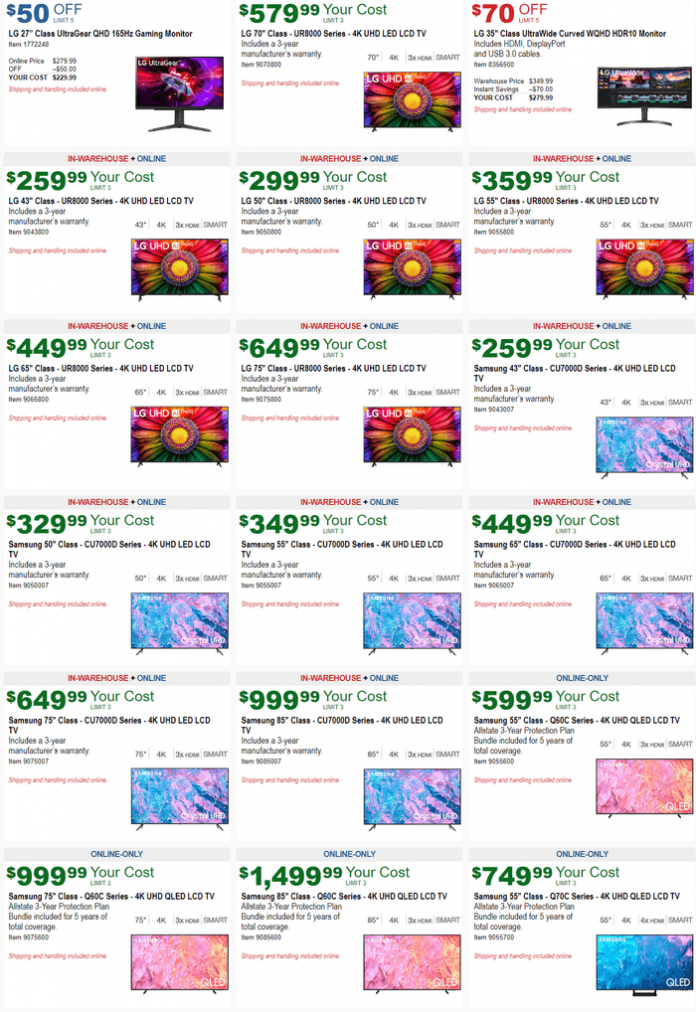 Costco Early Black Friday Savings Ad Nov 13 Nov 27, 2023