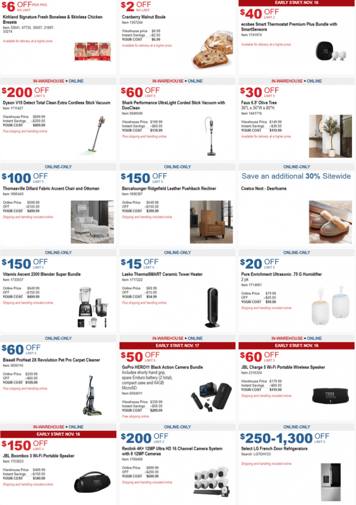 Costco Black Friday Weekend Savings Ad Nov 24 Nov 27, 2023