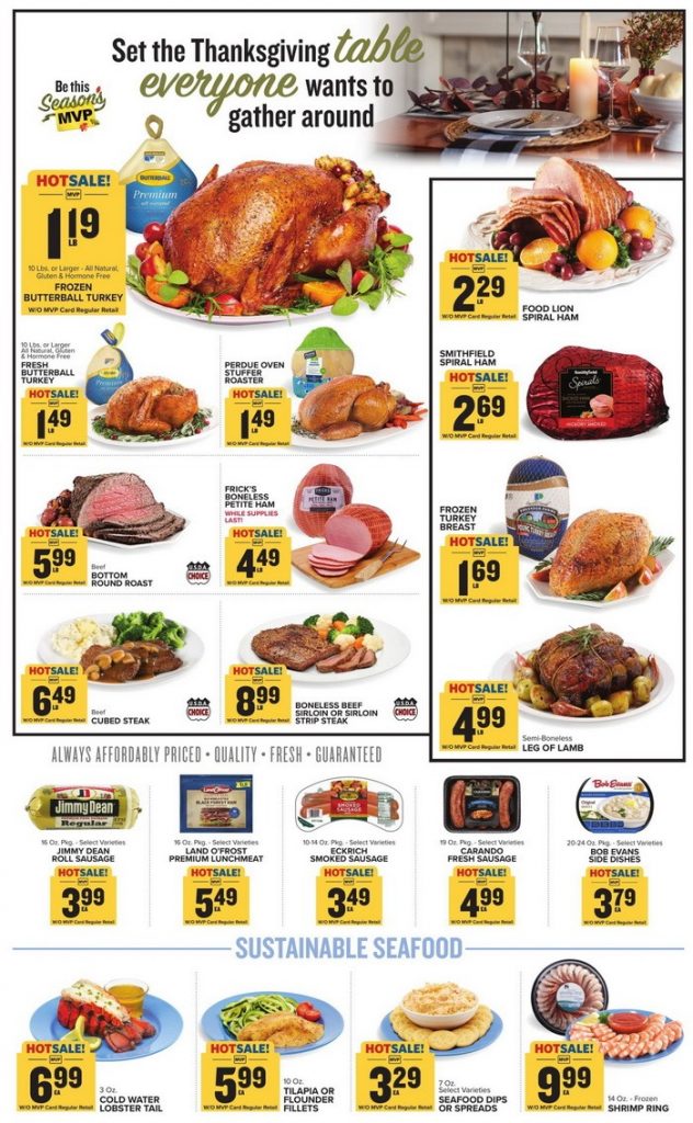 Food Lion Weekly Ad Nov 15 Nov 23, 2023 (Thanksgiving Promotion Included)