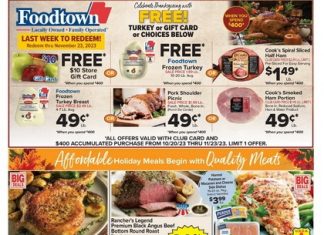 Foodtown Weekly Ad Nov 17 – Nov 23, 2023