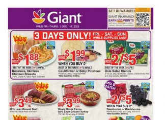 Giant Food Weekly Ad Dec 01 – Dec 07, 2023