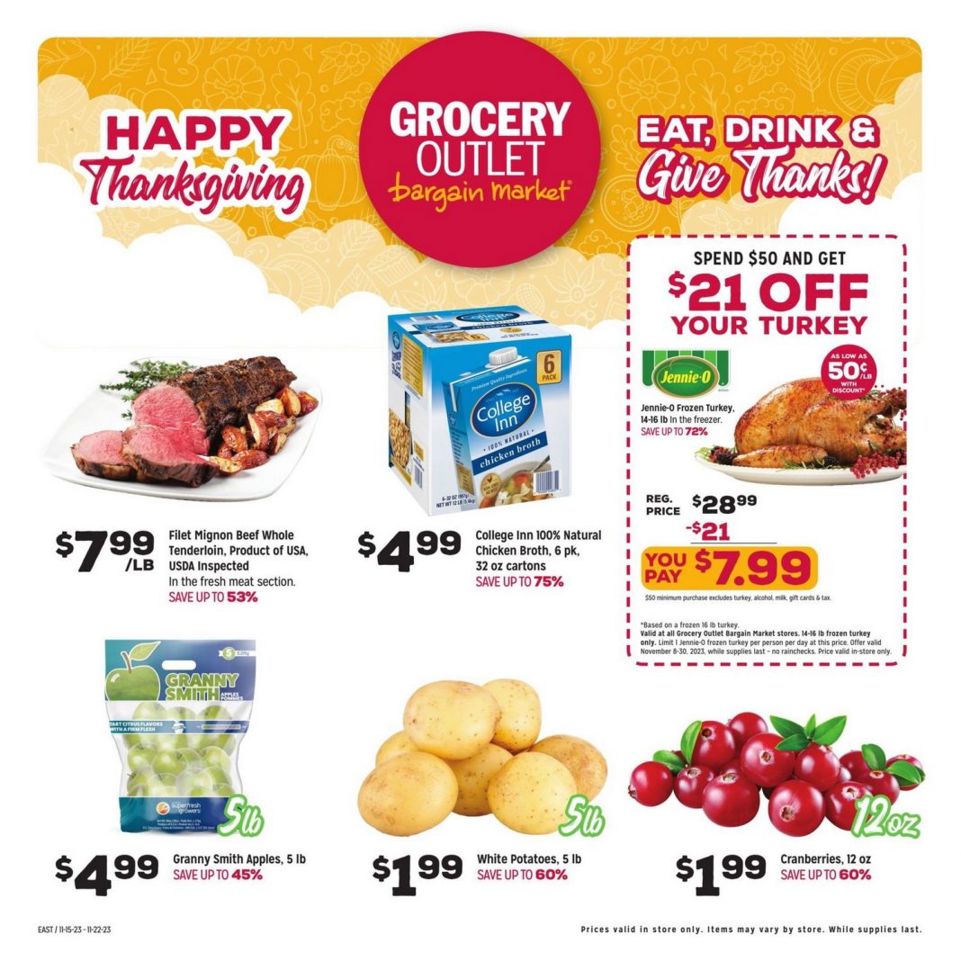 Grocery Outlet Happy Thanksgiving Ad Nov 15 Nov 21, 2023