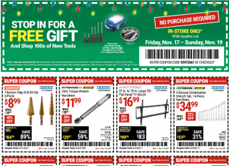Harbor Freight Coupon Sale Nov 17 – Nov 19, 2023