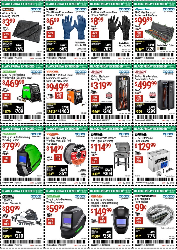 Harbor Freight Extended Black Friday Coupon Sale Nov 28 Dec 03, 2023