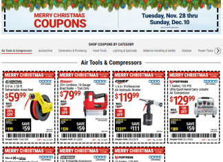 Harbor Freight Merry Christmas Coupon Sale Nov 28 – Dec 10, 2023
