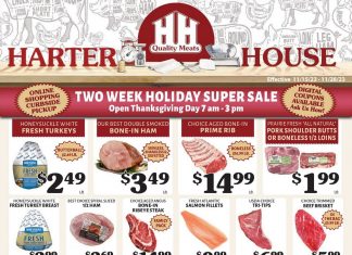 Harter House Weekly Ad Nov 15 – Nov 28, 2023 (Thanksgiving Promotion Included)