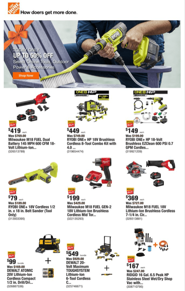 Home Depot Cyber Monday Deals Until Nov 27, 2023