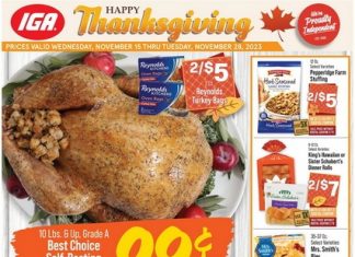 IGA Weekly Ad Nov 15 – Nov 28, 2023 (Thanksgiving Day Promotion Included)