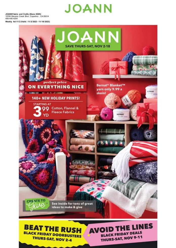 JoAnn Weekly Ad Nov 02 Nov 18, 2023 (Black Friday Promotion Included)