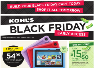 Kohl’s Black Friday Ad Nov 03 – Nov 09, 2023