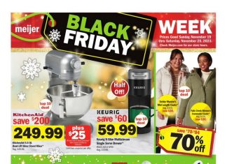 Meijer Black Friday Weeklong Ad Nov 19 – Nov 25, 2023