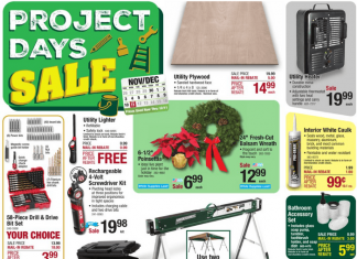 Menards Project Days Sale Nov 30 – Dec 11, 2023
