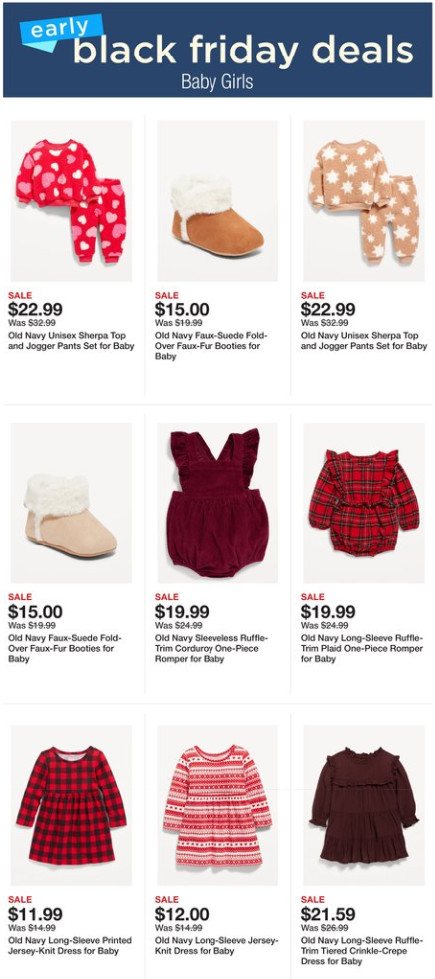 Old Navy Early Black Friday Sale Nov 20 – Nov 26, 2023