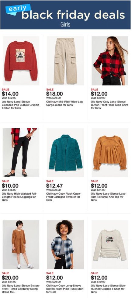 Old Navy Early Black Friday Sale Nov 20 – Nov 26, 2023