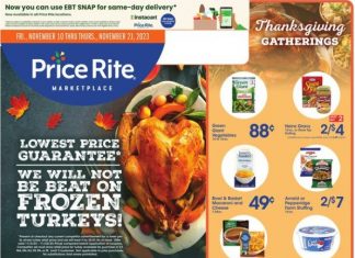 Price Rite Weekly Ad Nov 10 – Nov 23, 2023 (Thanksgiving Promotion Included)