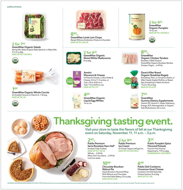 Publix Weekly Ad Nov 08 Nov 14, 2023 (Thanksgiving Promotion Included)