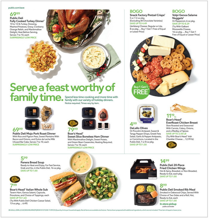 Publix Weekly Ad Nov 08 Nov 14, 2023 (Thanksgiving Promotion Included)