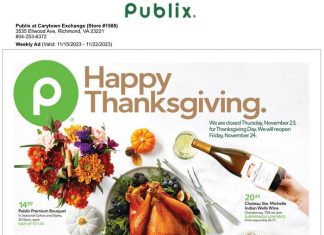 Publix Weekly Ad Nov 15 – Nov 22, 2023 (Thanksgiving Promotion Included)