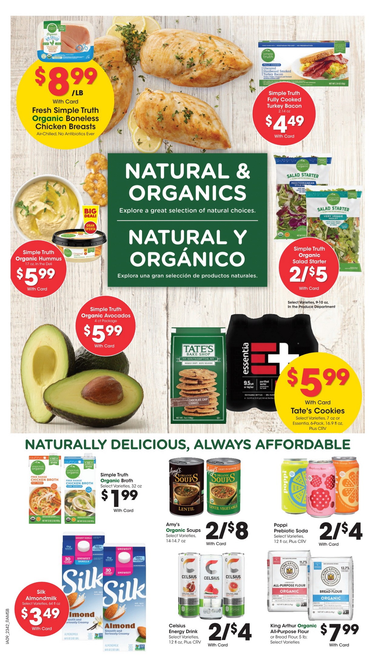 Thanksgiving food with a percent daily value column