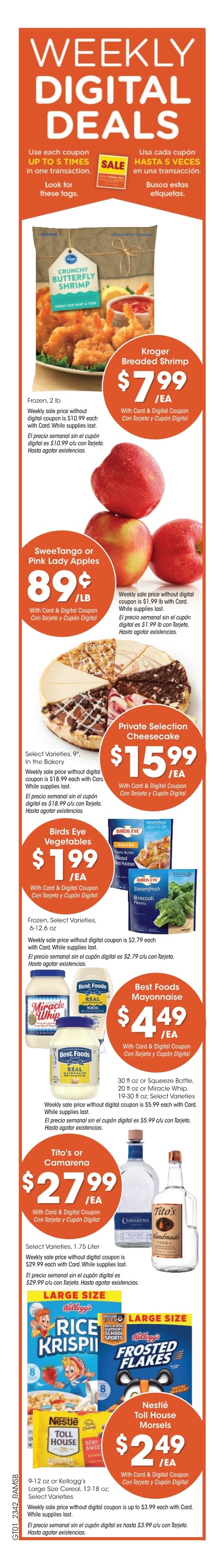 Thanksgiving food with a percent daily value column