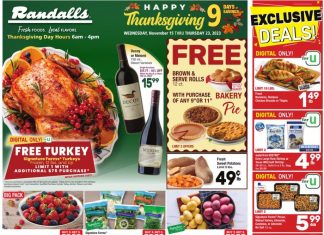 Randalls Weekly Ad Nov 15 – Nov 23, 2023 (Thanksgiving Promotion Included)