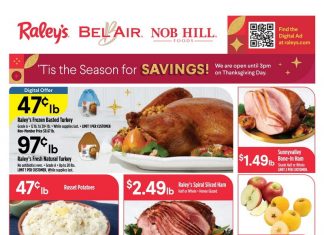 Raley’s Supermarkets Weekly Ad Nov 15 – Nov 23, 2023 (Thanksgiving Promotion Included)