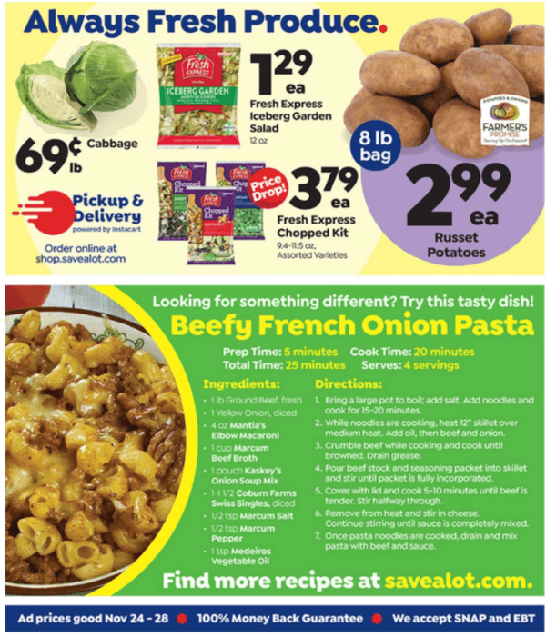 Save A Lot Weekly Ad Nov 24 – Nov 28, 2023