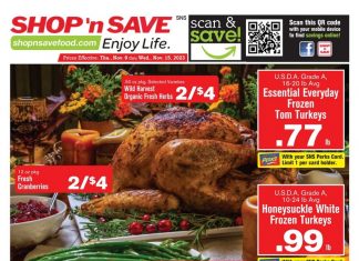 SHOP ‘n SAVE Weekly Ad Nov 09 – Nov 15, 2023 (Thanksgiving Promotion Included)