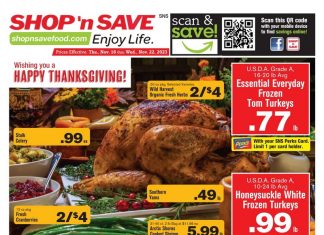 SHOP ‘n SAVE Weekly Ad Nov 16 – Nov 22, 2023 (Thanksgiving Promotion Included)