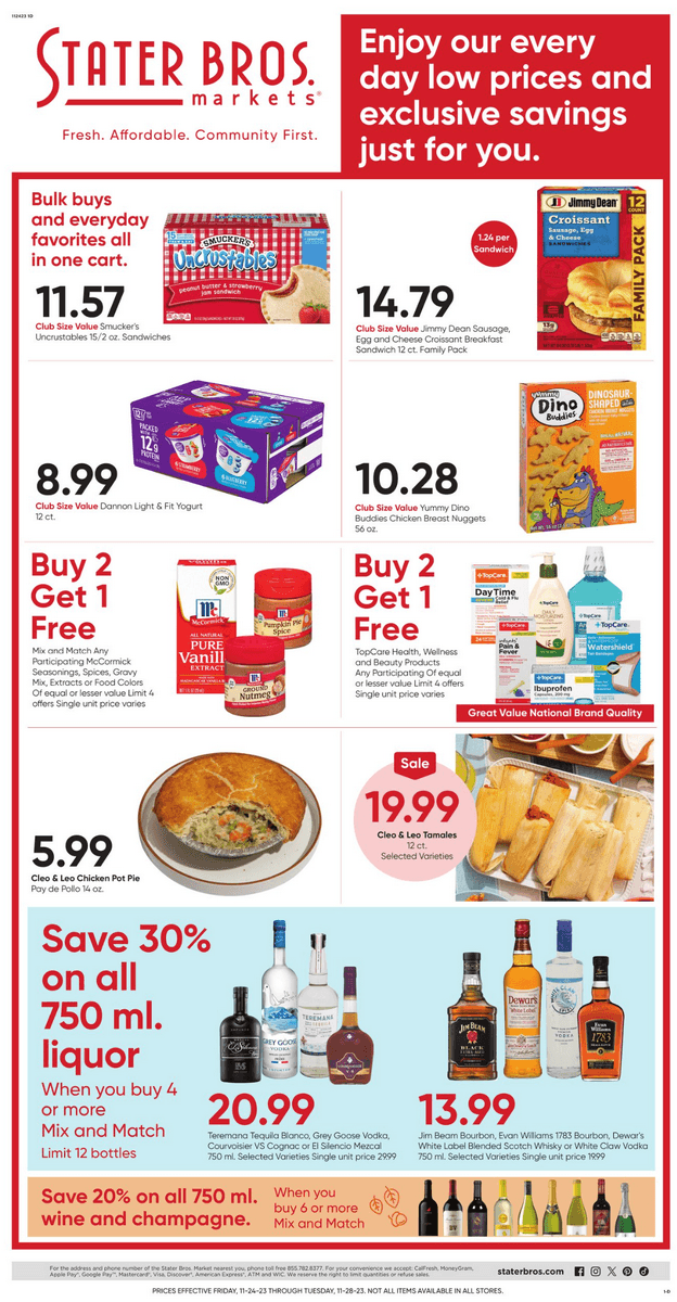 Stater Bros Weekly Ad Nov 24 Nov 28, 2023