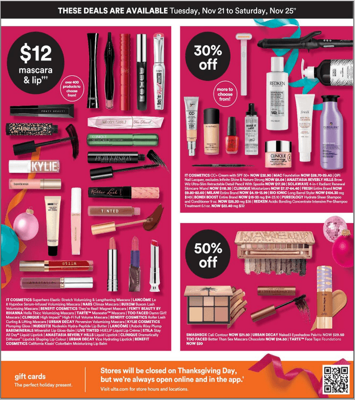 Ulta Beauty Black Friday Ad Nov 19 Nov 25, 2023
