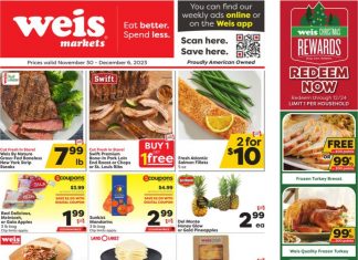Weis Markets Weekly Ad Nov 30 – Dec 06, 2023