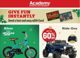 Academy Sports + Outdoors Three-Day Ad Dec 11 – Dec 13, 2023 (Christmas Promotion Included)
