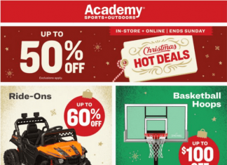Academy Sports + Outdoors Three-Day Ad Dec 07 – Dec 10, 2023 (Christmas Promotion Included)