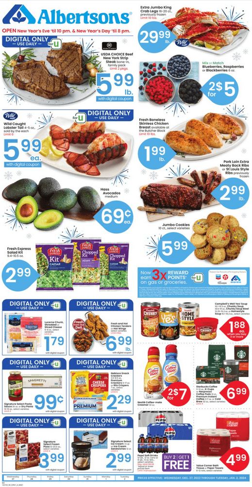Albertsons Weekly Ad Dec 27 Jan 02, 2025 (New Year Promotion Included)