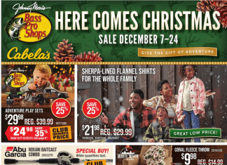 Bass Pro Shops Christmas Ad Dec 07 – Dec 24, 2023