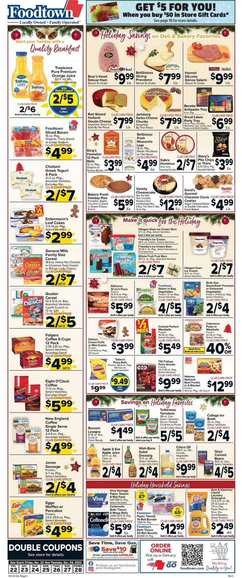 Foodtown Weekly Ad Dec 22 Dec 28, 2023 (Christmas Promotion Included)