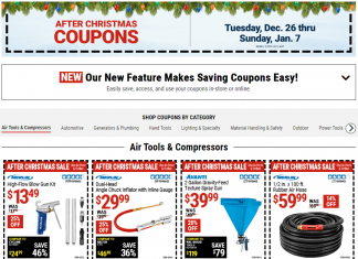 Harbor Freight After Christmas Coupon Sale Dec 26, 2023 – Jan 07, 2024