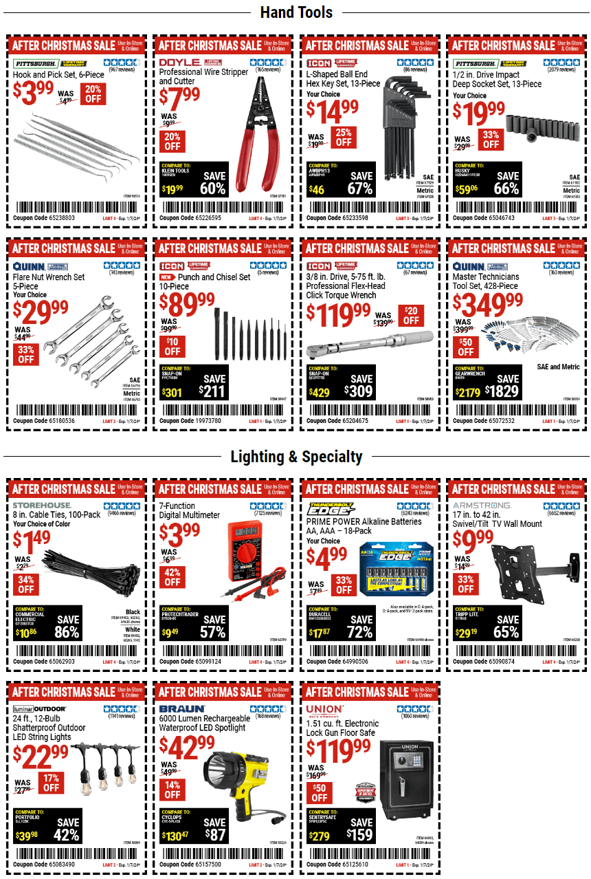 Harbor Freight After Christmas Coupon Sale Dec 26, 2023 Jan 07, 2024