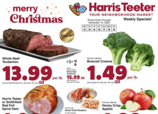 Harris Teeter Weekly Ad Dec 13 – Dec 19, 2023 (Christmas Promotion Included)