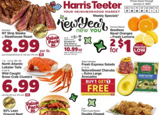 Harris Teeter Weekly Ad Dec 27, 2023 – Jan 02, 2024 (New Year Promotion Included)