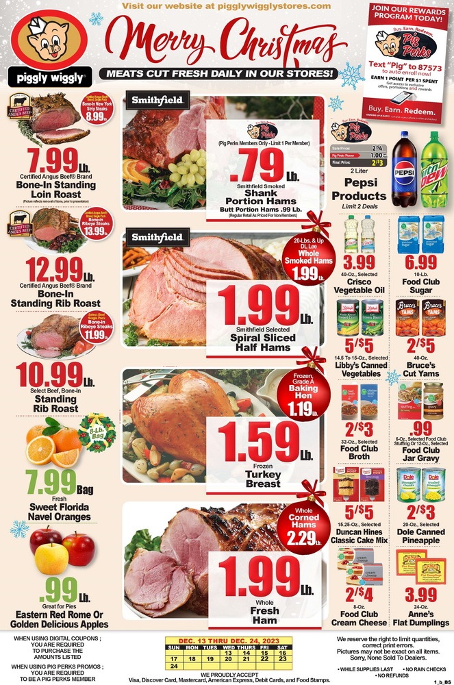 Piggly Wiggly Weekly Ad Dec 13 Dec 24, 2023 (Christmas Promotion