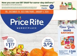 Price Rite Weekly Ad Dec 29, 2023 – Jan 04, 2024 (New Year Promotion Included)