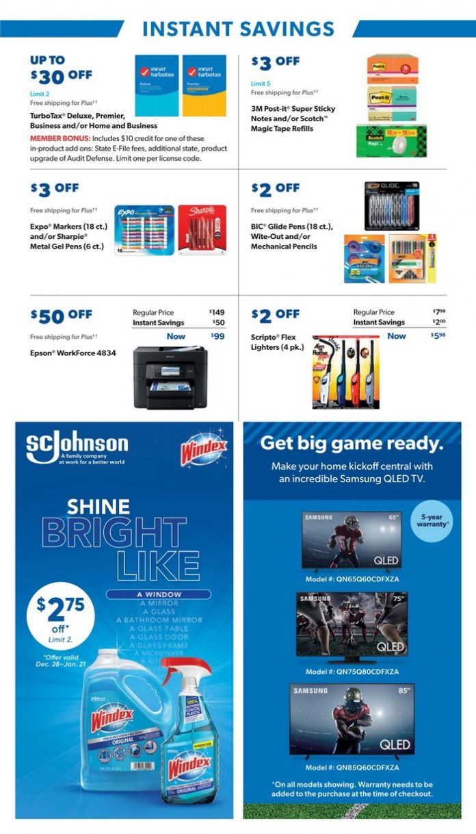Sam's Club Instant Savings Ad Dec 28, 2023 Jan 21, 2024