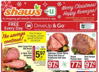 Shaw’s Weekly Ad Dec 22 – Dec 28, 2023 (Christmas Promotion Included)