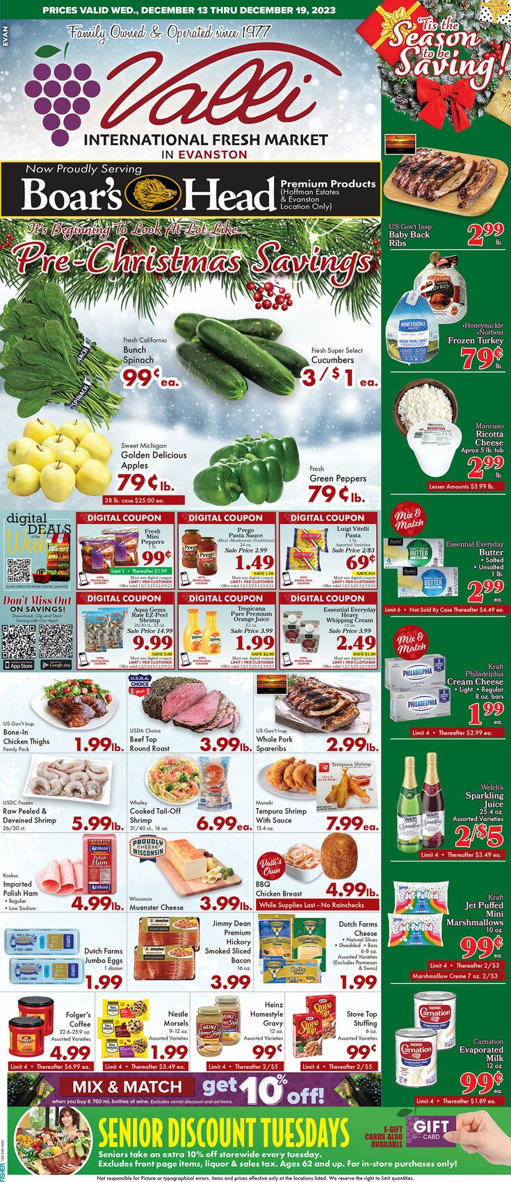 Valli Produce Weekly Ad Dec 13 Dec 19, 2023 (Christmas Promotion