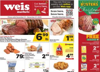 Weis Markets Weekly Ad Dec 21 – Dec 27, 2023 (Christmas Promotion Included)