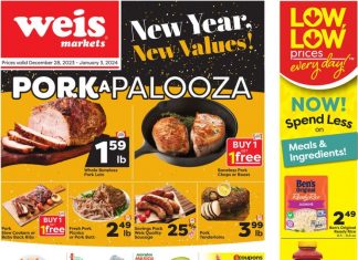 Weis Markets Weekly Ad Dec 28, 2023 – Jan 03, 2024 (New Year Promotion Included)