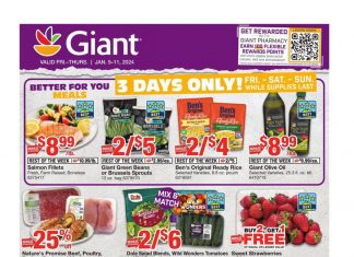 Giant Food Weekly Ad Jan 05 – Jan 11, 2024