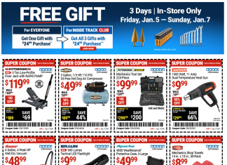 Harbor Freight Three Day Ad Jan 05 – Jan 07, 2024